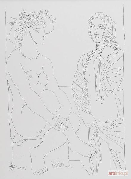 PICASSO Pablo | Femme assise au Chapeau et Femme debout drapée