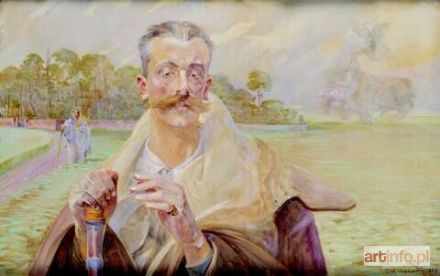 MALCZEWSKI Jacek | Portret mężczyzny na tle pejzażu, 1920