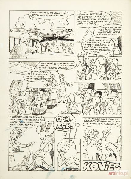 PAWEL Szarlota | Jonka, Jonek i Kleks - Pióro kontra flamaster, plansza komiksowa nr 60, 1983 r.