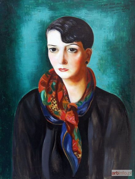 KISLING Mojżesz | Portret młodej kobiety w szalu, 1925