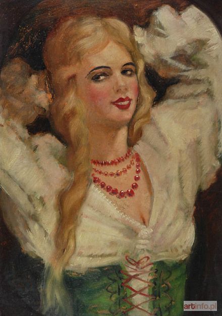 ŻELECHOWSKI Kasper | Dziewczyna w czerwonych koralach