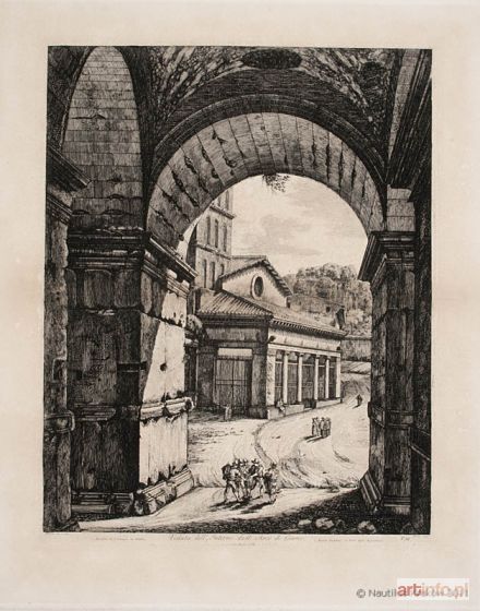 ROSSINI Luigi | Veduta Dell Interno Dell Arco di Giano [Wnętrze Łuku Janusa], 1820