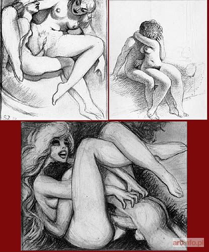 ŻECHOWSKI Stefan | Erotyki - 3 rysunki