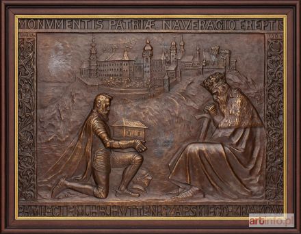 LASZCZKA Konstanty | Pamiątkowa plakieta dla Emeryka Hutten-Czapskiego, 1904 r.