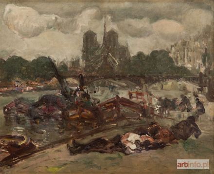 KOUSNETZOFF Constantin | Widok na katedrę Notre Dame w Paryżu, 1922 r.