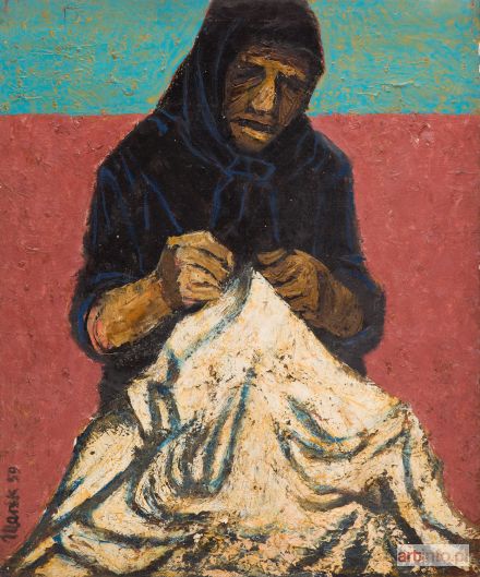 ŻUŁAWSKI Marek | Spanish Woman Mending Sail, 1959 r.