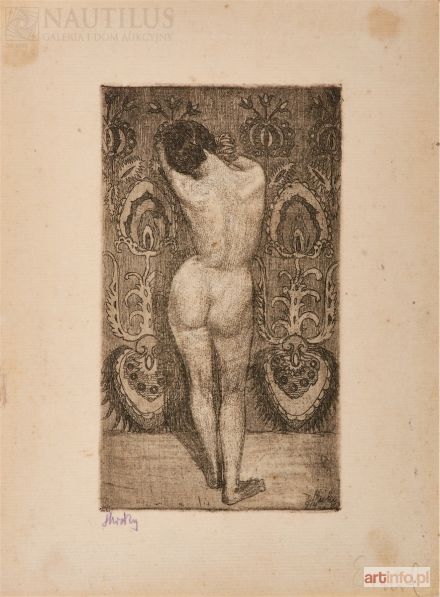 MISKY Ludwik | Akt na tle kilimu, 1914