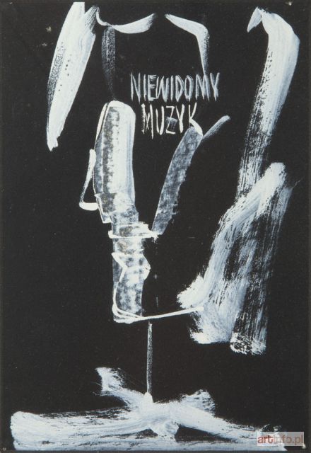 OPAŁKA Roman | Niewidomy muzyk, projekt plakatu, 1959 r.