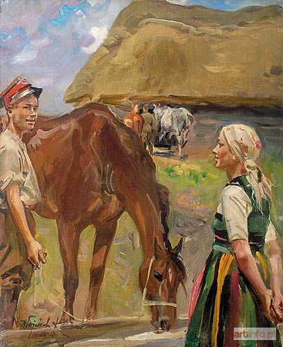 KOSSAK Wojciech | UŁAN I DZIEWCZYNA, 1934