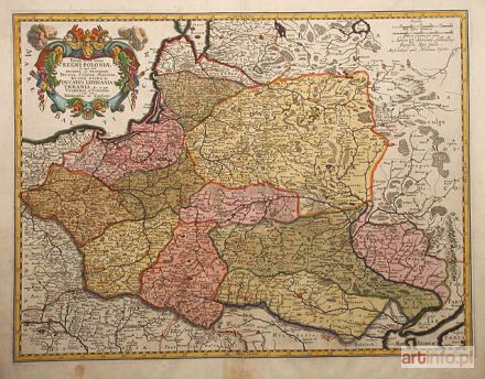 VISSCHER Nicolaes II | Mapa Ziem Rzeczpospolitej, około 1700