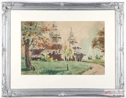 SZCZERBIŃSKI Mieczysław | Pejzaż z cerkwią, 1933 r.