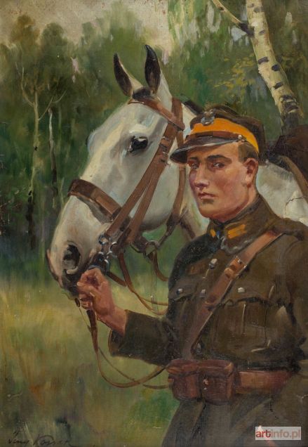 KOSSAK Jerzy | UŁAN Z KONIEM, 1928