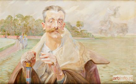 MALCZEWSKI Jacek | Portret Mężczyzny na tle pejzażu, 1920