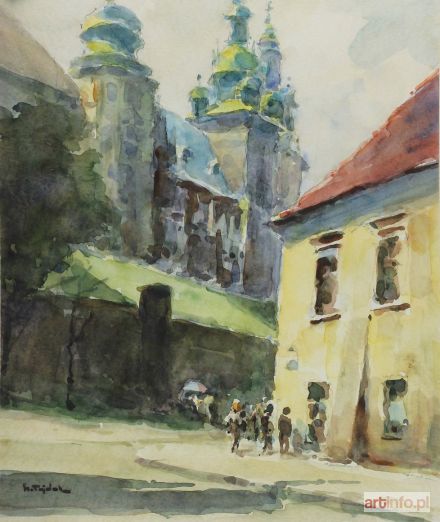 SAJDAK Henryk | Widok na Wawel z ulicy Kanoniczej, ok. 1970
